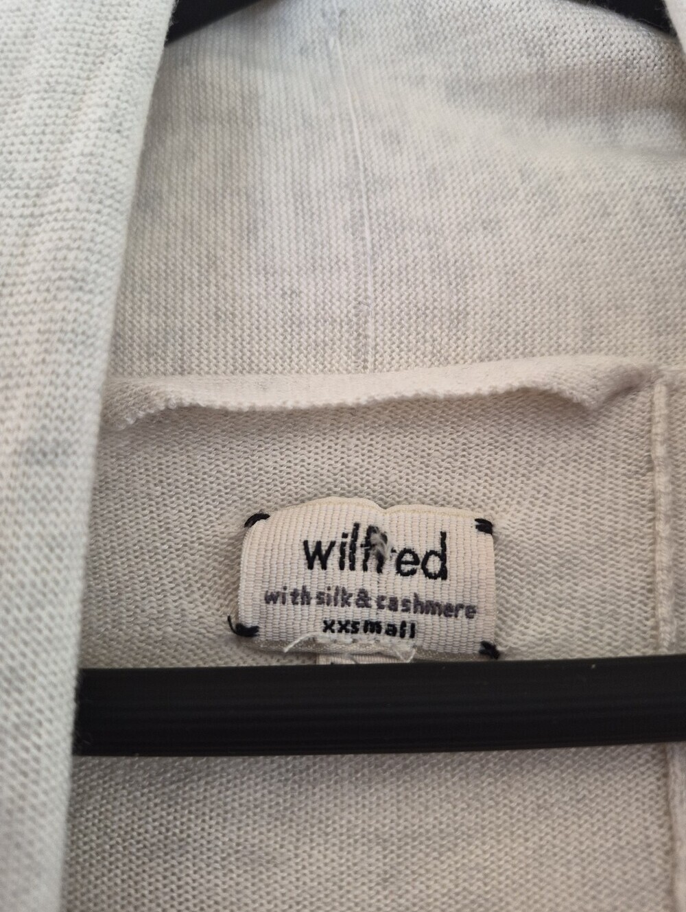 Wilfred Flaubert Cardigan Heather Gray Silk Cashmere Knit Minimalist OldMoney - Picture 3 of 7